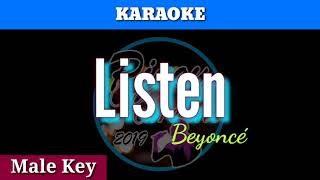 Miniatura del video "Listen by Beyoncé ( Karaoke : Male Key)"