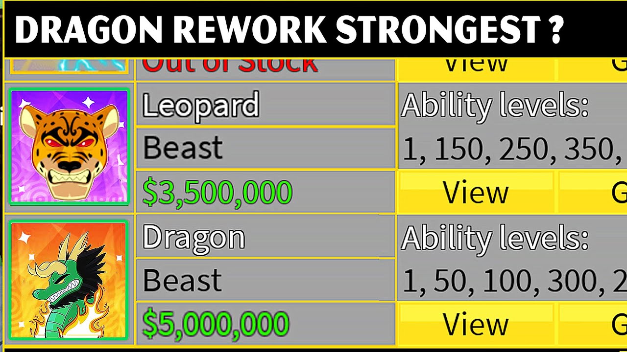 Blox Fruits - DRAGON Rework Strongest & More Update? 