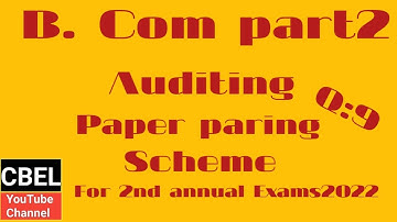 Important questions of auditing B.Com part 2 for second annual 2022