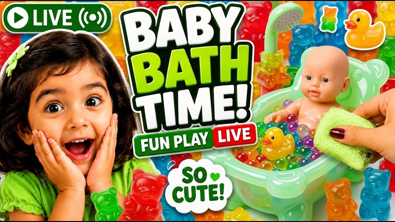 LIVE Rainbow Candy Bath 🍭🛁 Relaxing ASMR & Satisfying Sounds #asmr #live #relaxing #satisfying
