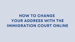 [OLD - SEE NEW LINK BELOW] How to change your address with the immigration court ONLINE