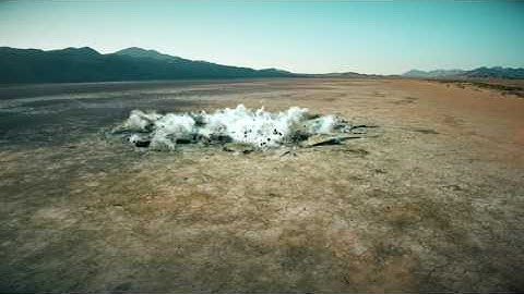ground beam destruction with swirling dust - breakdown