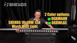 SHEHDS 18x10W LED Wash Wall Light | 2 Color Options: RGBAWUV & RGBWLAC 💥