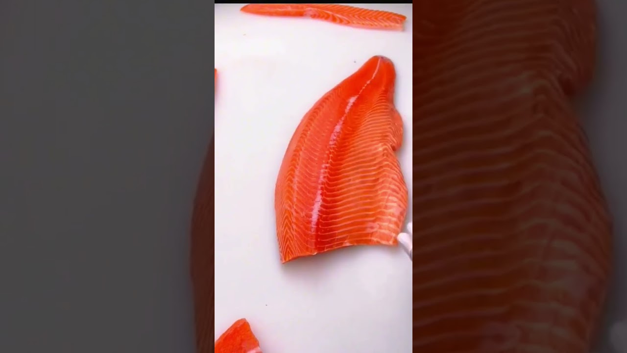 Salmon fish cutting skills salmon village filleting cooking and cutting techniques foodies 🤗✂🐟😇👍❤️🚥😍