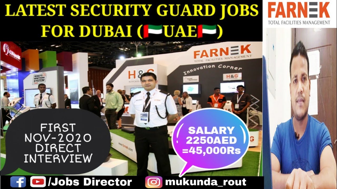Latest SECURITY GUARD jobs Dubai Nov2020🔥 Direct client interview