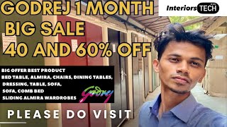 GODREJ 1 MONTH BIG SALE 40 AND 60 % OFFBIG OFFER BEST Furniture Offer Mumbai BED TABLE ALMIRA  chair