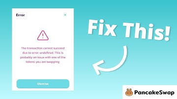 How to Fix “Undefined” Error on PancakeSwap