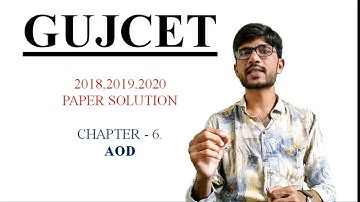 GUJCET PREVIOUS YEAR PAPER SOLUTION CHAPTER WISE| GUJCET 2021 | MATHS | IMPORTANT QUESTIONS FROM AOD