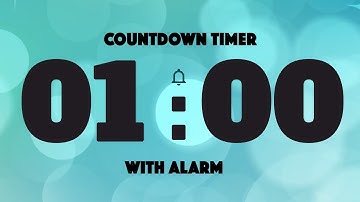1 Minute Silent Countdown Timer | With Alarm Sound at the end.