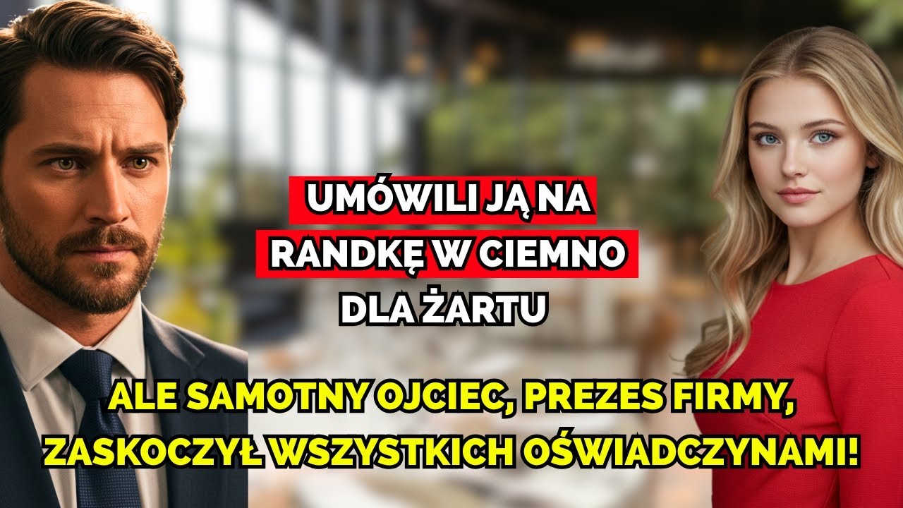 Umówili ją na randkę w ciemno dla żartu. ale samotny ojciec, CEO, zaskoczył wszystkich oświadczynami