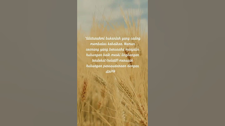 HADITS TENTANG MAKNA SILATURAHMI