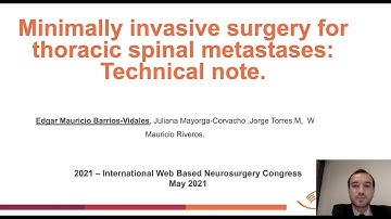 Dr. Mauricio Barrios- Vidales is sharing his E Poster Video Presentation on the 2021-IWBNC