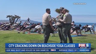 Park rangers seen enforcing San Diego's ban on beachside classes