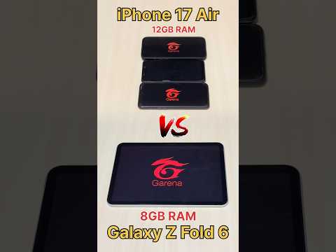 Galaxy Z Fold 6 vs iPhone 17 Air😈2GB RAM vs 4GB RAM vs POCO X6💀 - FREEFIRE TEST #shorts #freefire