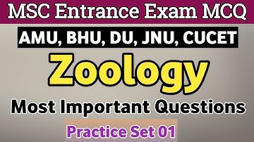 MSc Zoology | AMU, BHU, DU Entrance Exam 2025 | Most Important Questions | Practice Set 01