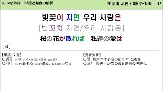 I.O.I（아이오아이）/ When The Cherry Blossoms Fade（벚꽃이 지면）【K-pop歌詞　日本語超直訳＆単語と発音の解析】