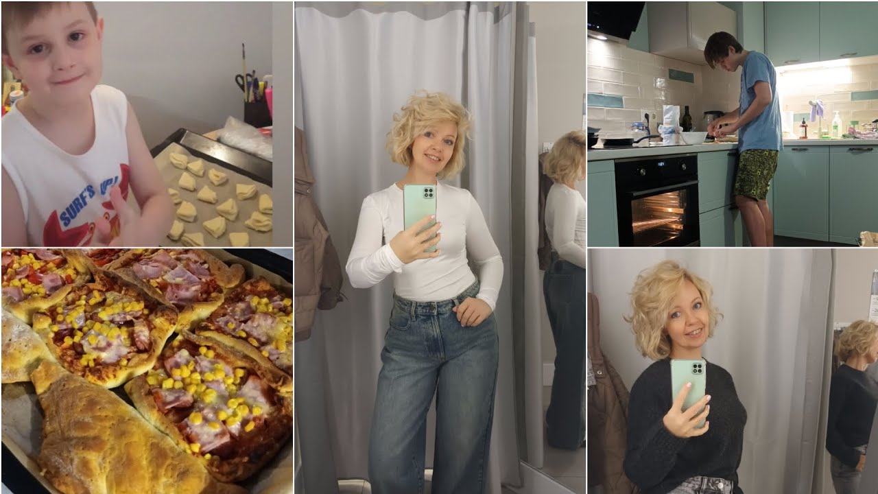 ВЛОГ👍Обзор и примерки Befree и Зарина👚домашний вечер🫖делаем с сыном пиццу 🍕 как это было раньше 🤗