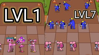 MAX LEVEL in Merge Monster: Rainbow Defense Game. LVL 7 screenshot 3