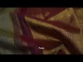 Sage Green with Reddish Maroon Borders and Green Selvedge Heirloom Kanjivaram Silk Saree SS8955