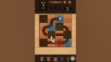 Roll the Ball slide puzzle Beginner Level 40 Solution