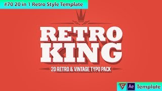 Free After Effects Intro Template #70 : 20 in 1 Retro Style Template for After Effects