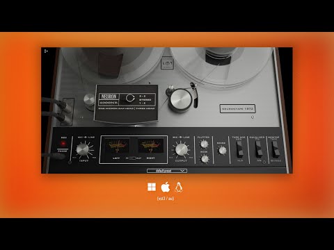 Neurontape 1972 plugin showcase: authentic vintage Japanese tape reel-to-reel machine emulation