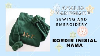 How to Embroidery Initial Name with Janome MC550e