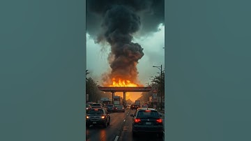 Tornado DESTROYS Gas Station in Seconds #shortsfeed #shorts #gas #ai #aishorts