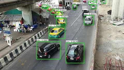 Yolo3 darknet53 coco - vehicle detect - ladprao sample