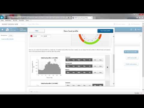 Setting up consumption profiles with Sunny Design Web