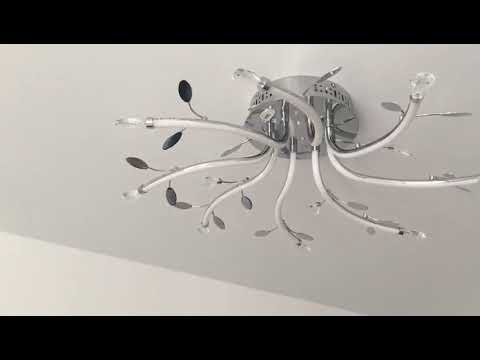 Видеоотзыв о накладной люстре Eurosvet 90128/8 хром