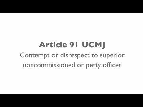 article 91 ucmj essay