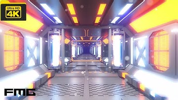4K Video | sci fi corridor #63 | No Copyright Vj Loop Video | No Copyright Stock Video