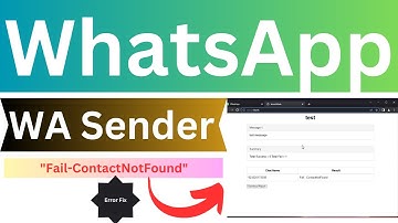 How to Update WA Sender  " Fail-ContactNotFound  Error " ( Fixed )  || Mansoor Anwar || (Urdu)