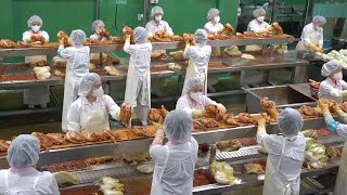 Process of Mass Production Kimchi. Amazing Korea's Kimchi Manufacturing Factory