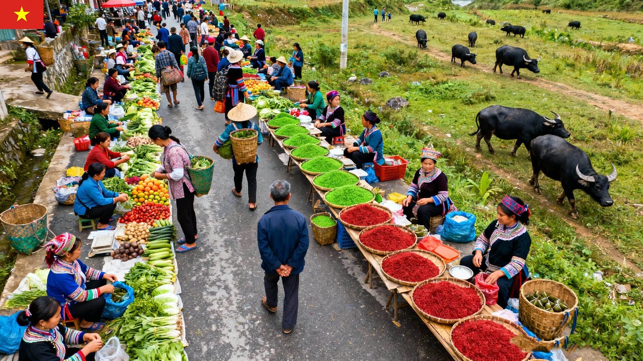 Northern border of Vietnam, Nung and Thu Lao markets at the end of the year.