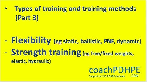 HSC PDHPE Core 2 Types of Training - Flexibility and strength
