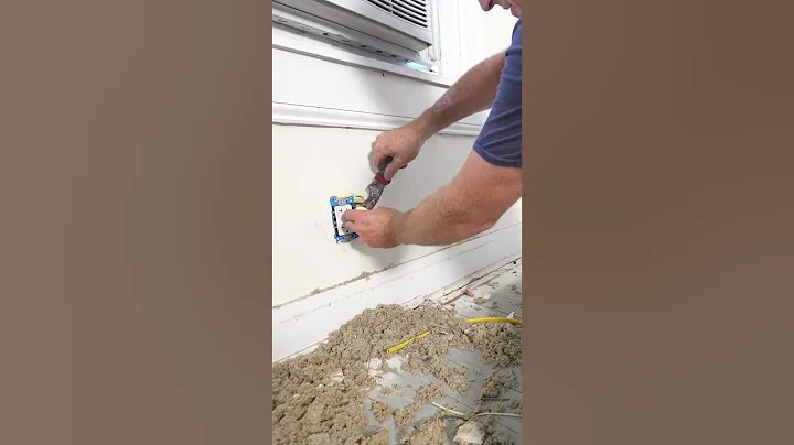 Patching plaster around an electrical outlet