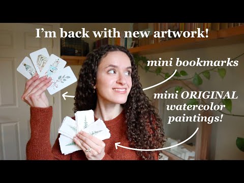 NEW mini bookmarks & ORIGINAL paintings... coming to my etsy shop very soon!!!