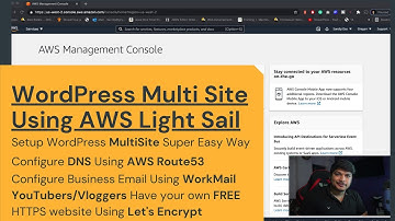 WordPress Multisite using AWS Lightsail - Install  & Setup Domains, Email , Vlog/YouTuber