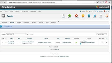 Quick Overview of Joomla Event List