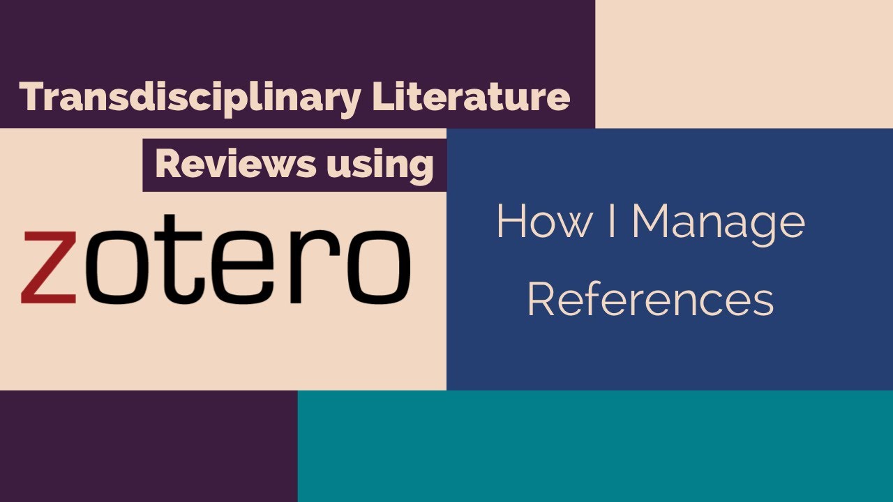 literature review in zotero