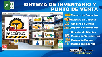 SISTEMA INVENTARIO Y PUNTO DE VENTAS EN EXCEL