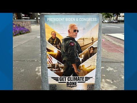 Climate activists photoshop Biden into Top Gun poster | Greatest Hit