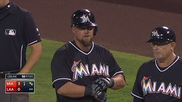 MIA@LAA: McGehee hits a two-out RBI single to center