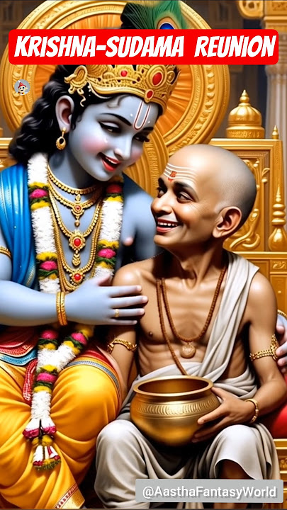 Pehli Mutthi lete hi Prabhu ne 🙏 Lord Krishna meets Sudama #radhakrishna #sudama #shorts #aifusion