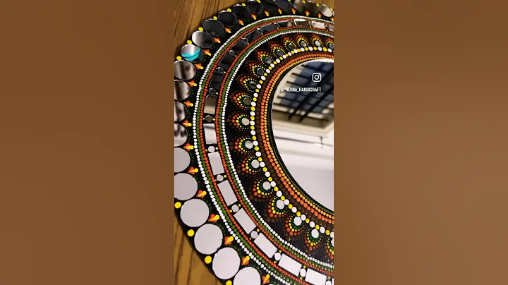 Beautiful dot mandala art #mandala #dotpainting #mirror #mirrorwork #handmade #homedecor #art