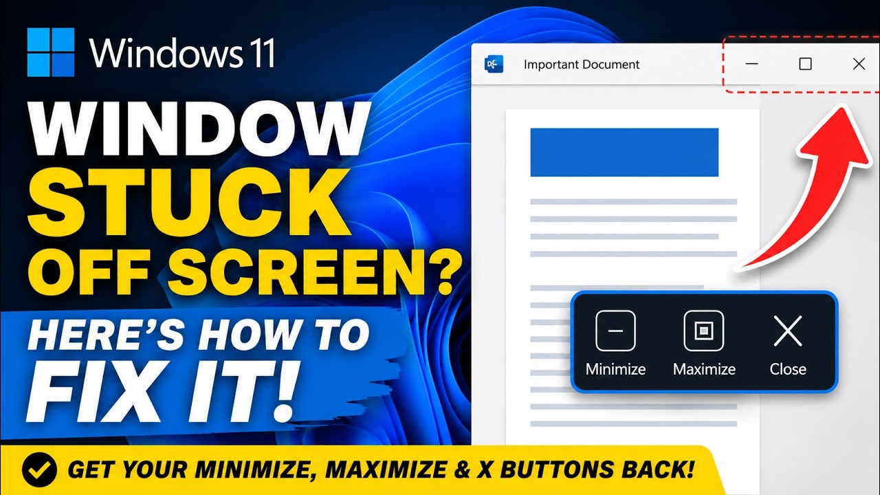 How to Move an Off-Screen Window Back in Windows 11