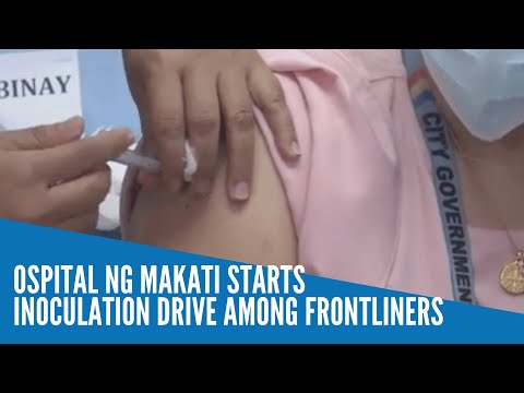 Ospital ng Makati starts inoculation drive among frontliners