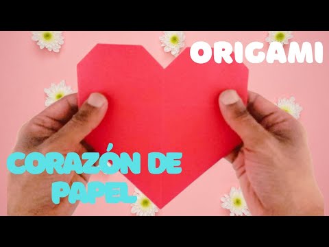 ORIGAMI CORAZÓN DE PAPEL. CREA TU ARTE.🎨😊